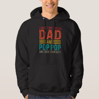 Veste À Capuche Mens J'Ai Deux Titres Papa Et Pop Pop Papa & Pop P