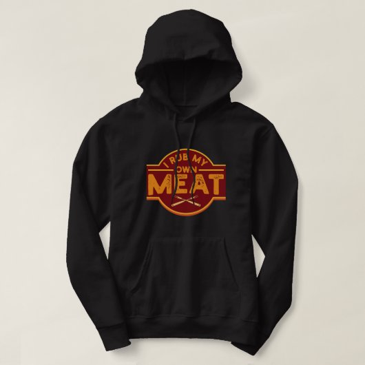 Veste À Capuche Mens Je Frotte Ma Propre Viande Funny BBQ Griller  (Design devant)