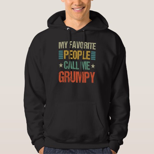 Veste À Capuche Mens Mes Gens Favoris M'Appelent Grumpy Family (Devant)