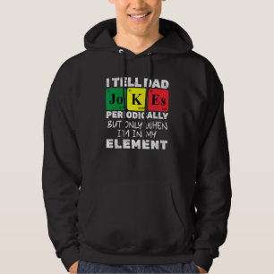 Veste À Capuche Mens Papa Tableau Périodique Élément Plaisanteries