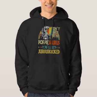 Veste À Capuche Mens Retro Poppiesaurus Dinosaur Rex Vintage Faune