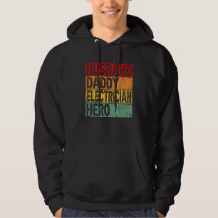 Veste À Capuche Mens Retro Vintage Mari papa Electricien Faune