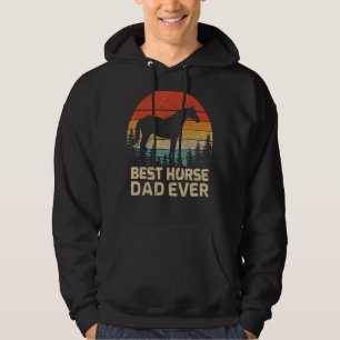 Veste À Capuche Mens Retro Vintage Meilleur Cheval Papa Jamais Da