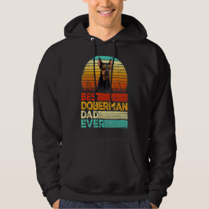 Veste À Capuche Mens Retro Vintage meilleur Doberman père jamais p