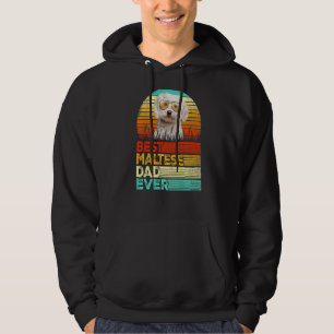Veste À Capuche Mens Retro Vintage meilleur père maltais jamais pè