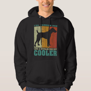 Veste À Capuche Mens Vintage Retro Fox Terrier Papa Comme Un Ordin