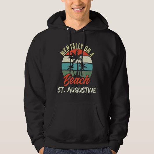 Veste À Capuche Mentalement Sur La Plage À St Augustine Fl Sunset (Devant)