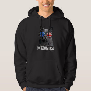 Veste À Capuche Meowica Chat 4 juillet Merica Hommes États-Unis Fl