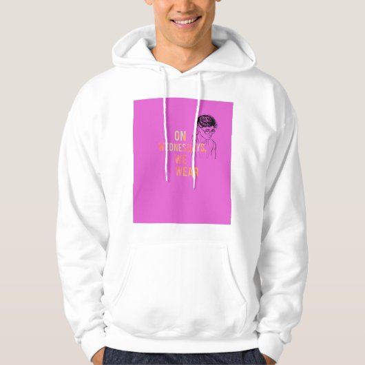 Veste À Capuche Mercredi nous portons (Devant)