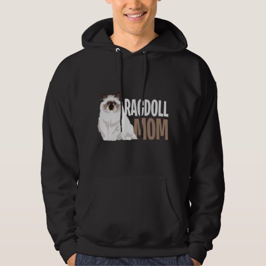 Veste À Capuche Mère de chat Ragdoll Drôle de propriétaire de chat (Devant)