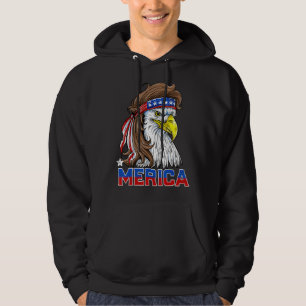 Veste À Capuche Merica Eagle Mullet 4 juillet Hommes Femmes Améric