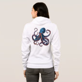 Veste À Capuche Mermaid Octopus Hoodie - Custom Monogram Zip Gift  (Dos entier)