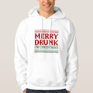 Veste À Capuche Merry Drunk Je suis Noël Idée cadeau pour Noël