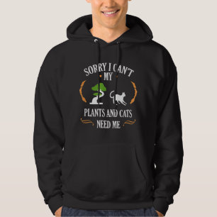 Veste À Capuche Mes Plantes Et Chats Ont Besoin De Moi Jardin Drôl