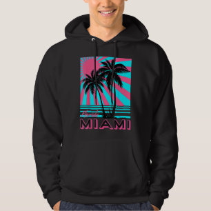 Veste À Capuche Miami Beach Floride Miami Palm Trees