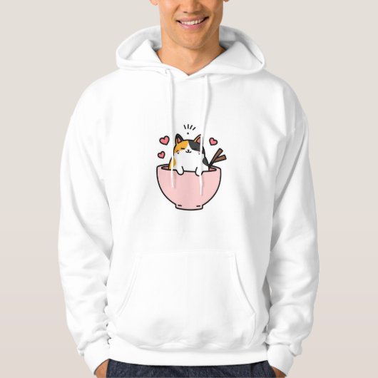 Veste À Capuche Mignon Art Vectoriel Anime Calico (Devant)