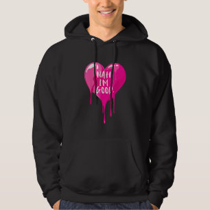 Veste À Capuche Mignon Cœur Amour Non Je vais Me Débrouiller Drôle