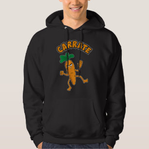 Veste À Capuche Mignon & Drôle Entraînement de Karaté aux Carottes