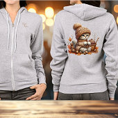 Veste À Capuche Mignon Sweater à Chatons Fermeture Éclair Complète
