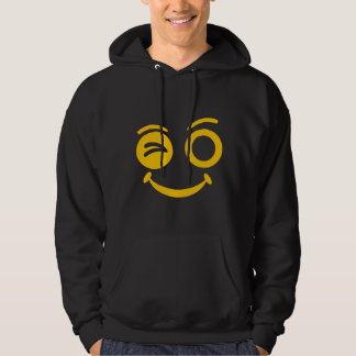 Veste À Capuche Mignon Sweatshirt à capuche noir avec visage souri