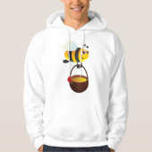 Veste À Capuche Mignonne Bee transportant un pot de miel avec fleu (Devant)