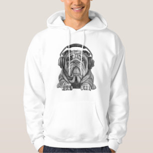 Veste À Capuche Mignonne bulldog anglais avec casque