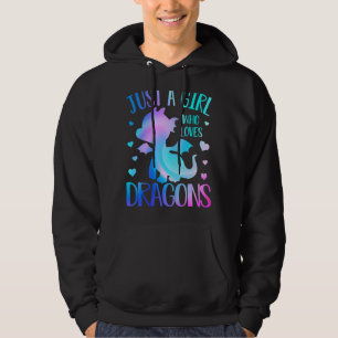 Veste À Capuche Mignonne Juste Une Fille Qui Aime Les Dragons Past
