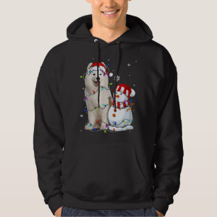 Veste À Capuche Mignonne Samoyed Noël Chapeau Noël Noël Lumière No