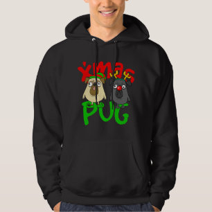 Veste À Capuche Mignons Carlins de Noël Propriétaire Carlin Lover