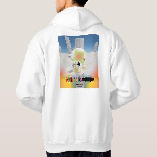 Veste À Capuche Mikitiez Dreamer crâne tatto arc-en-ciel plage ros (Dos)