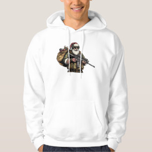 Veste À Capuche Militaire amusant/Père Noël de Noël