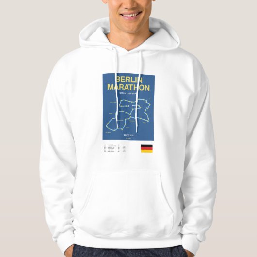 Veste À Capuche Minimalist Boston Marathon Line Print (Devant)