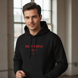 Veste À Capuche Minimaliste Meilleure Chose Au Monde Rouge Cœur Te
