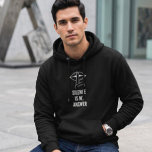 Veste À Capuche Minimaliste Shhh Slogan Silence Est Ma Réponse Bla