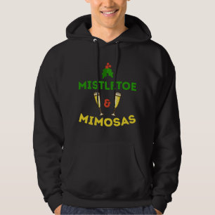 Veste À Capuche Mistletoe et Mimosas Humour Holi de Noël des femme