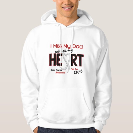 Veste À Capuche Mlle My Dad du cancer de poumon I (Devant)
