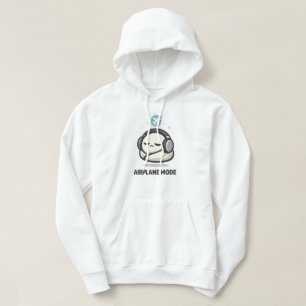 Veste À Capuche Mode Avion Activé - Personnage Fatigué Mignon avec