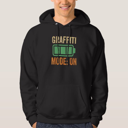 Veste À Capuche Mode Graffiti sur conception de batterie (Devant)