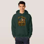 Veste À Capuche Modèle ARMY Retraité avec drapeau et aigle (Devant entier)