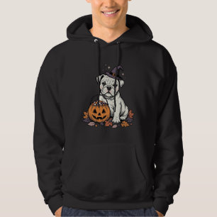 Veste À Capuche Modèle de citrouille bouledogue Halloween gravé vi