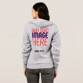 VESTE À CAPUCHE MODÈLE DE TEXTE D'IMAGE ASH SIMPLE MODERNE (Dos entier)