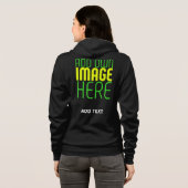 VESTE À CAPUCHE MODÈLE DE TEXTE D'IMAGE NOIRE SIMPLE ET MODERNE (Dos entier)