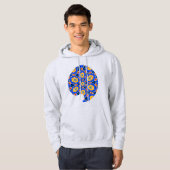 Veste À Capuche Modèle floral esthétique (Devant entier)