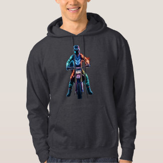 Veste À Capuche Modèle T-shirt Futuriste Neon Motocross Rider