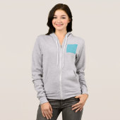 Veste À Capuche Modèle turquoise (Devant entier)