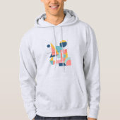 Veste À Capuche Modern Abstract Geometric Hoodie Design, Minimalis (Devant)