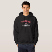 Veste À Capuche Modern Portland Cityscape (Devant entier)