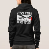 Veste À Capuche Moins de bla-bla plus d'anime - Anime drôle (Dos)