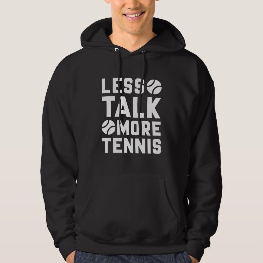 Veste À Capuche Moins de parler plus de tennis (Devant)