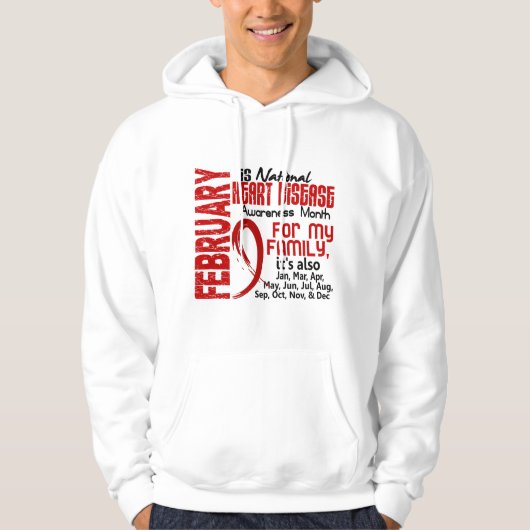 Veste À Capuche Mois de conscience de maladie cardiaque pour ma (Devant)